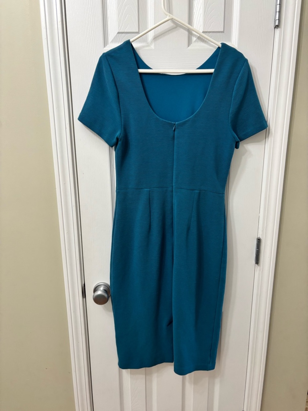 Boden Elsa Ottoman Dress Teal Short-Sleeve Sheath Dress Women’s Size 10 Reg - Picture 6 of 10